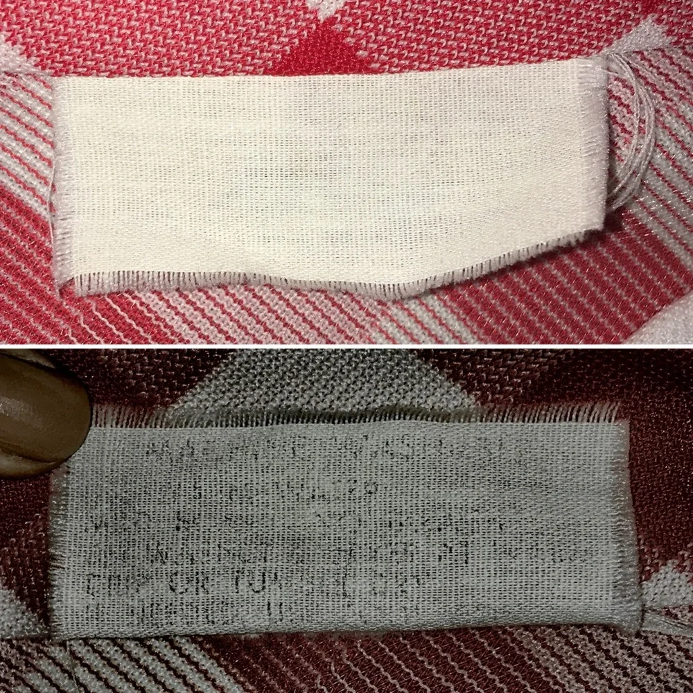 🐜 VINTAGE red and white gingham button-up short sleeve shirt, small — VGUC - Picture 6 of 12